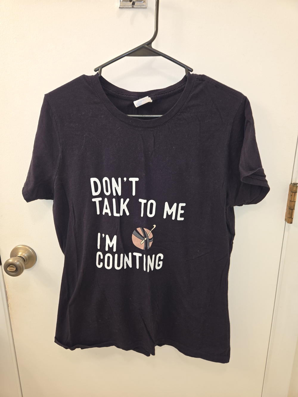 Kids' Black Graphic Tee - "Don't Talk To Me I'm Counting"